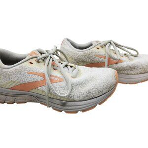 Brooks DNA Womens Cushion Neutral Running Shoes Size 6m White & Peach